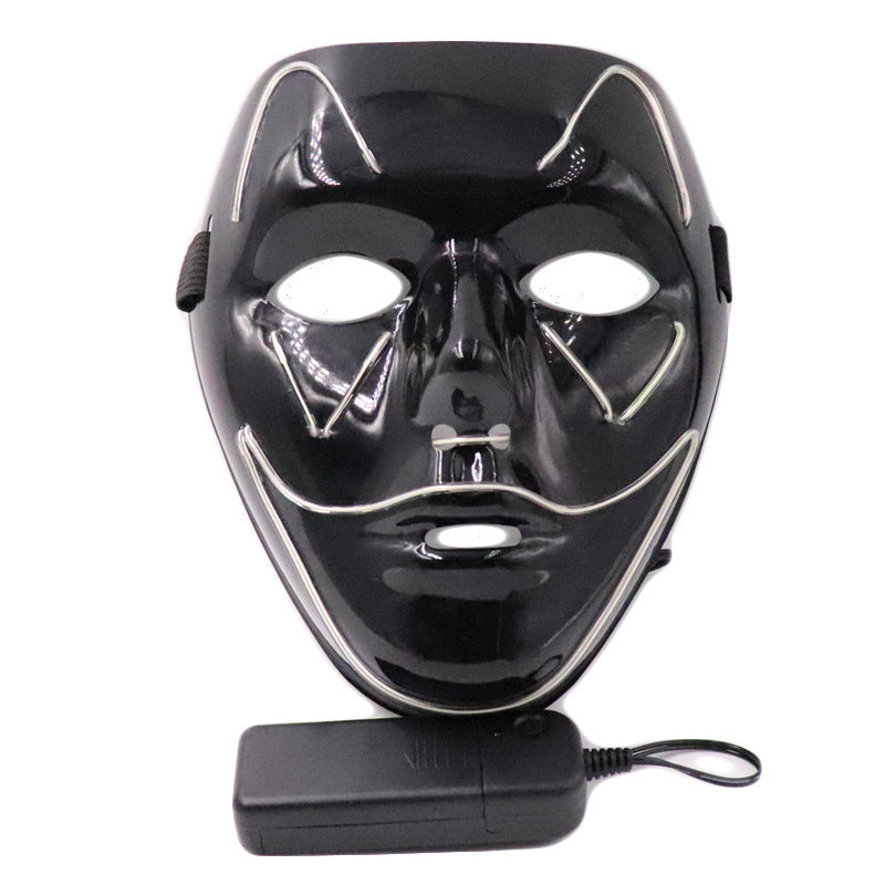 LED Bat Smiley Light-Up Mask – Glowing Halloween & Party Cosplay
