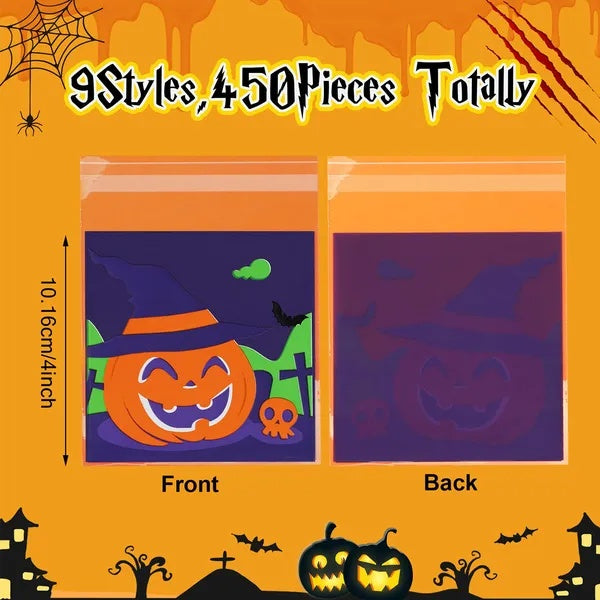 450 Pcs Halloween Cellophane Treat Bags ππ»π€