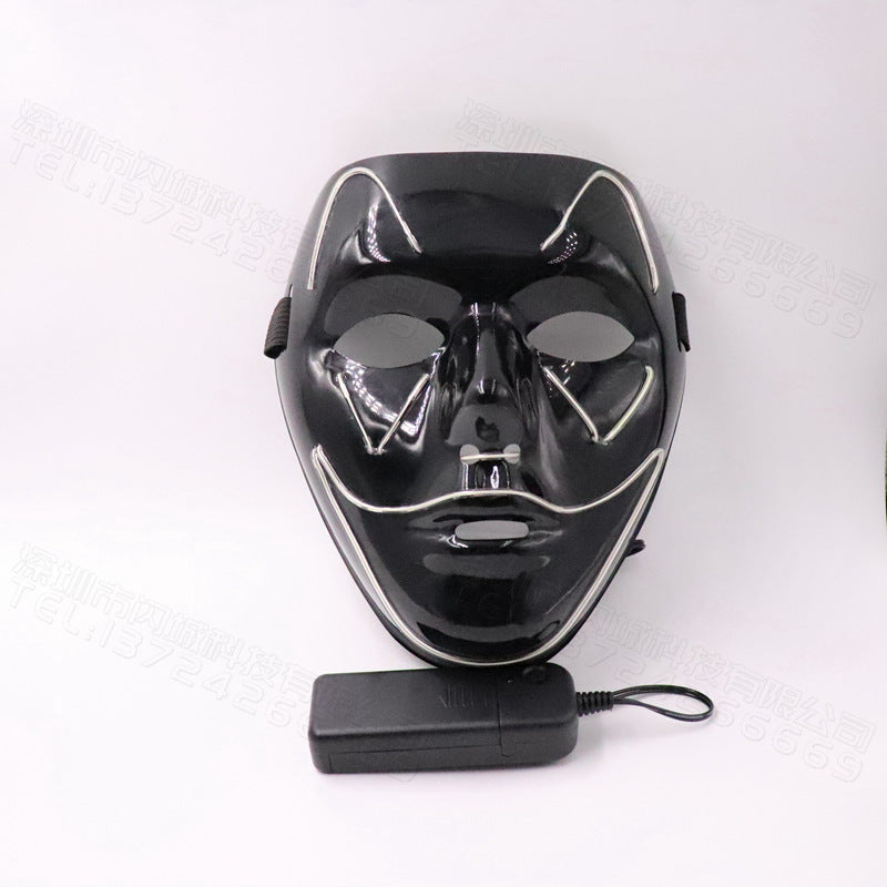 LED Bat Smiley Light-Up Mask – Glowing Halloween & Party Cosplay