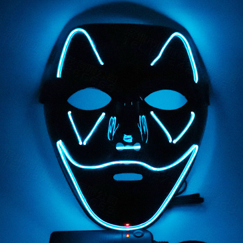 LED Bat Smiley Light-Up Mask – Glowing Halloween & Party Cosplay