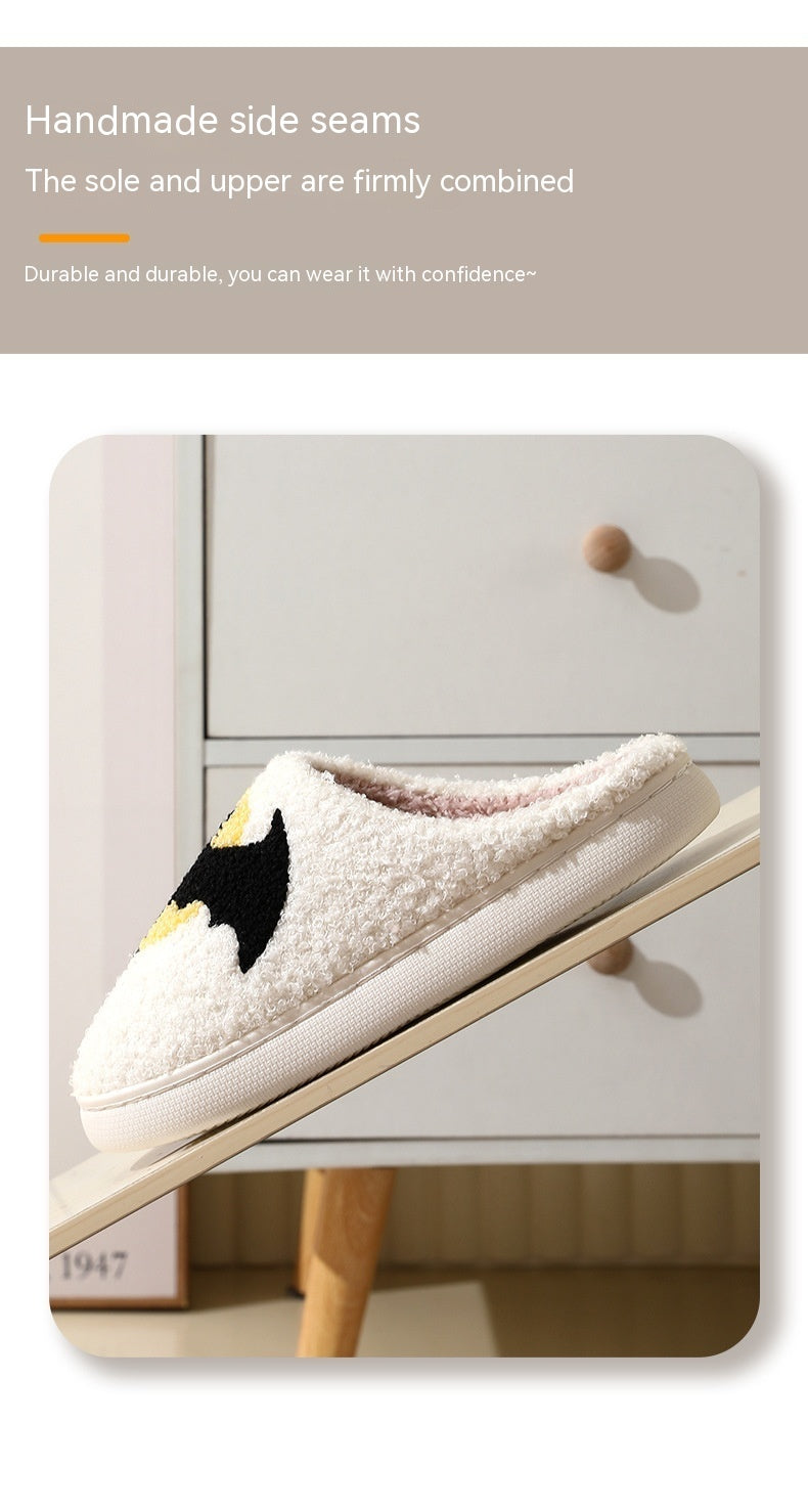 Halloween Bat Cartoon Thermal Winter Cotton Slippers