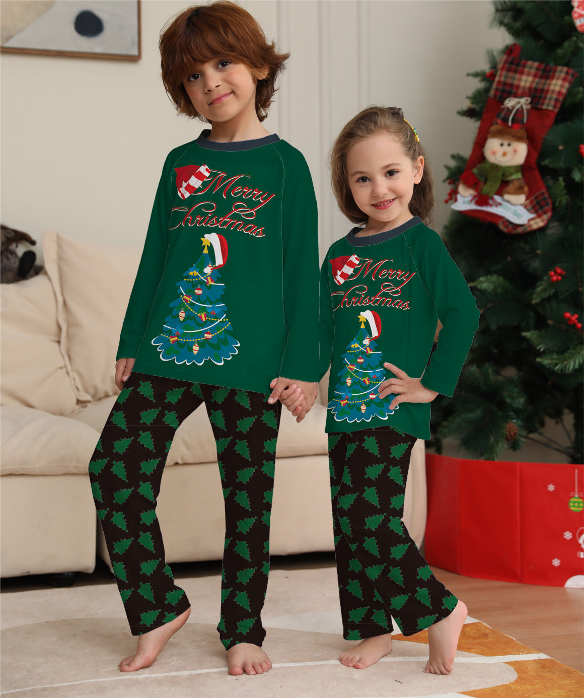 ๐ Parent-Child Christmas Pajama Set โ Matching Long-Sleeve Holiday Homewear