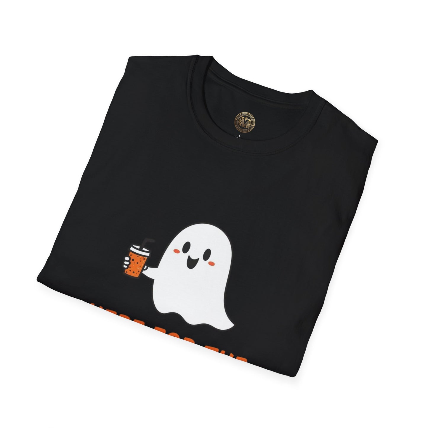 Halloween Ghost T-Shirt, Funny Halloween Tee, Unisex Softstyle Shirt, Here for the Boos Top, Cozy Halloween Apparel, Spooky Season Wear
