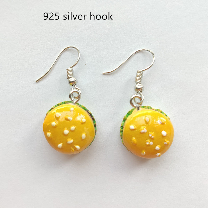 Creative Fun Burger Earrings
