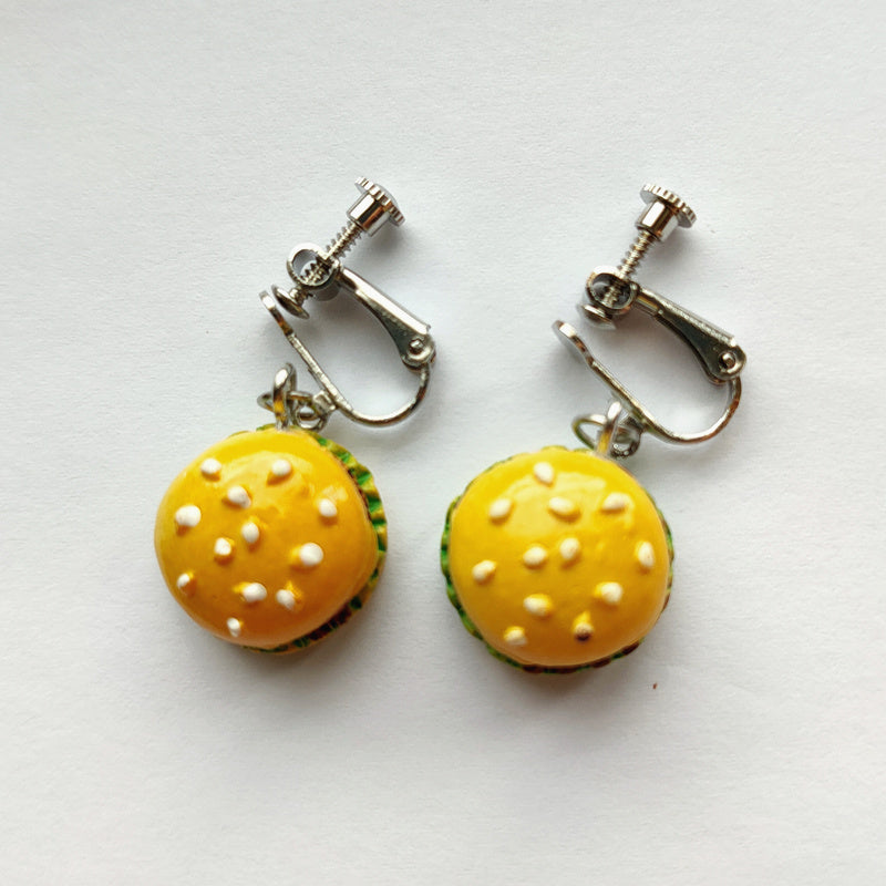 Creative Fun Burger Earrings