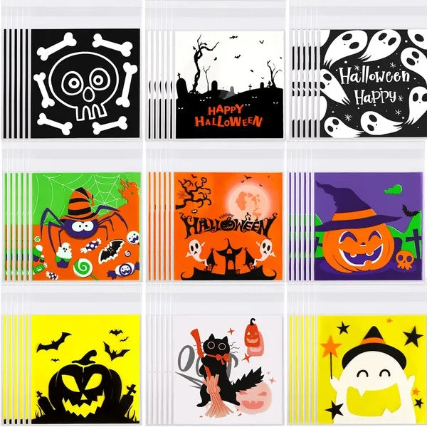 450 Pcs Halloween Cellophane Treat Bags 🎃👻🖤