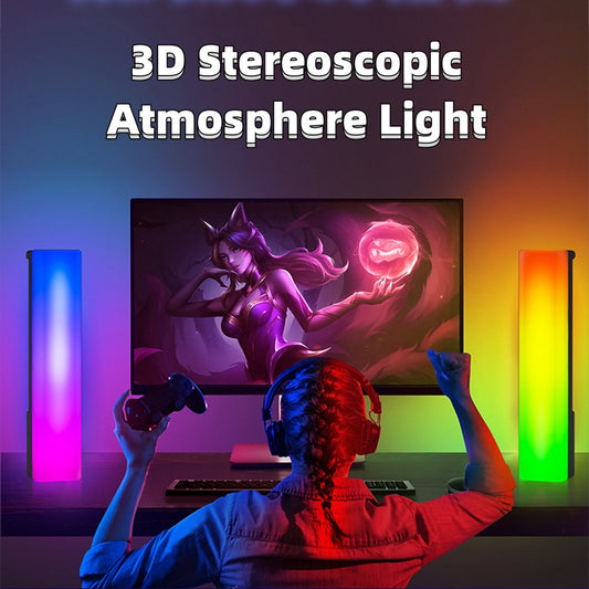 3D RGB Voice-Activated Tabletop Lamp – Colorful Music Rhythm Light for Home & Gaming
