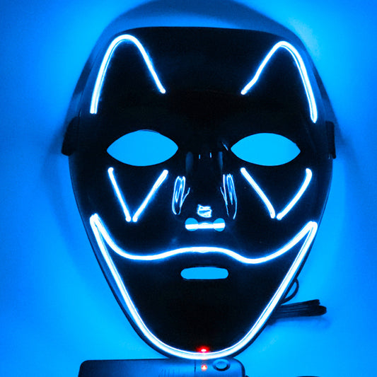 LED Bat Smiley Light-Up Mask – Glowing Halloween & Party Cosplay