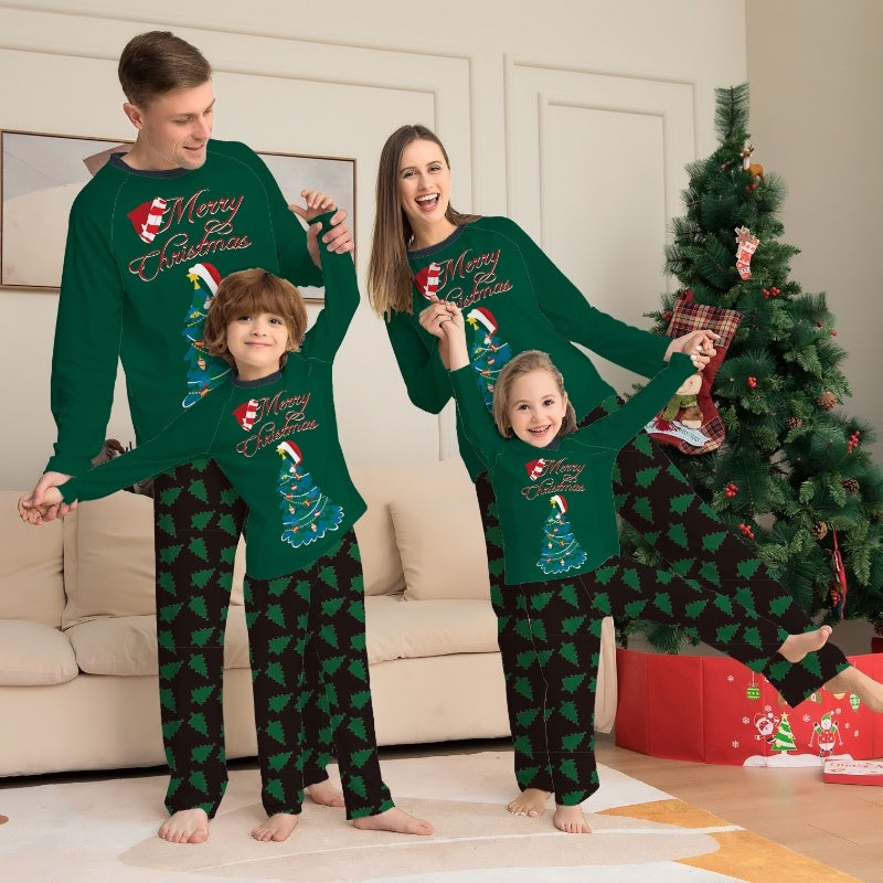 🎄 Parent-Child Christmas Pajama Set – Matching Long-Sleeve Holiday Homewear