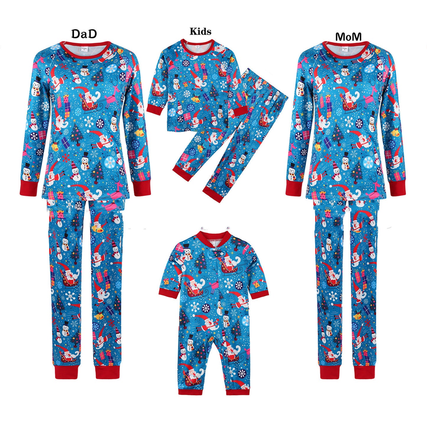 Snowman Matching Family Christmas Pajamas Holiday Homewear Sets