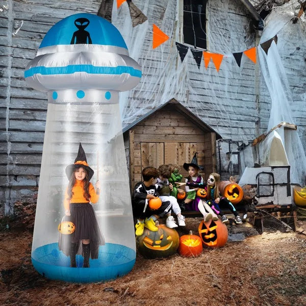 8.8 FT Halloween Inflatable UFO Yard Decoration 🛸💫