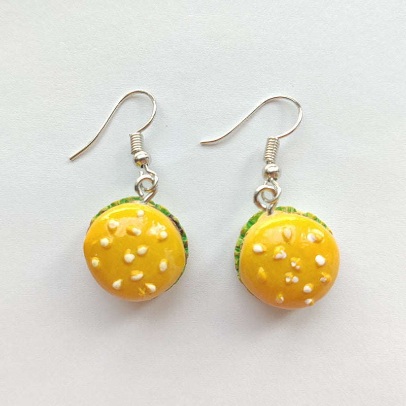 Creative Fun Burger Earrings