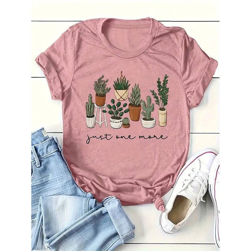 Just One More Potted Plant” Gardening T-Shirt for Women – Funny Gardener Gift Tee