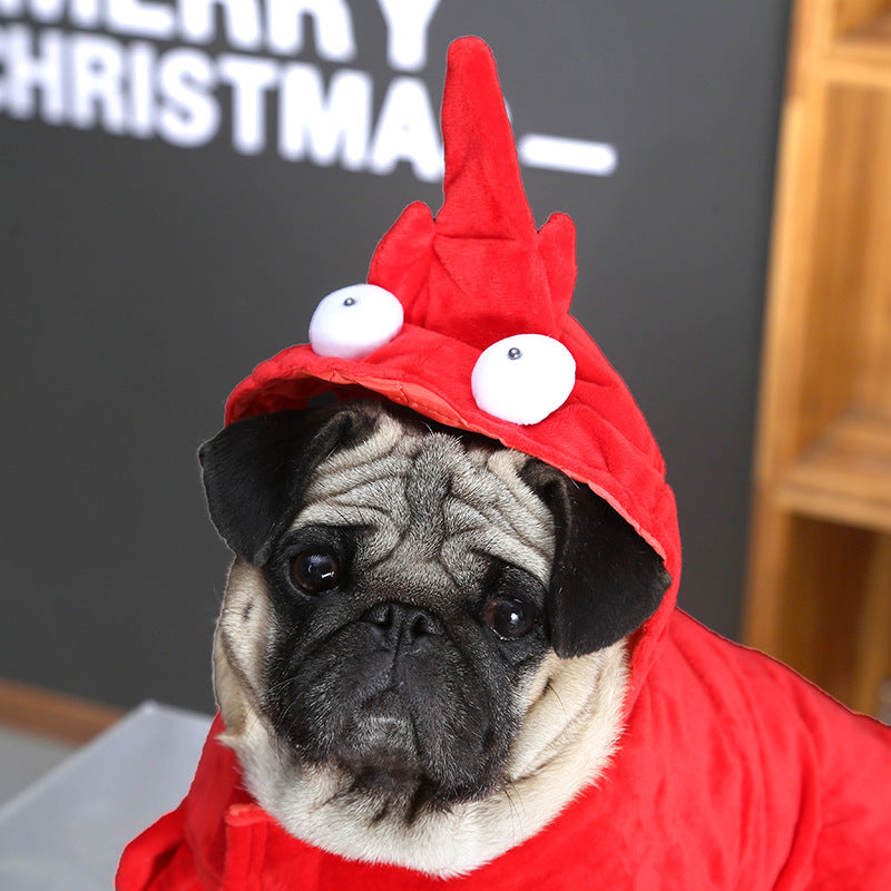 Halloween clothes red Aussie dragon pet clothes