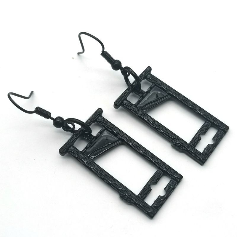 Guillotine  Gothic Earrings Halloween Vintage Nature