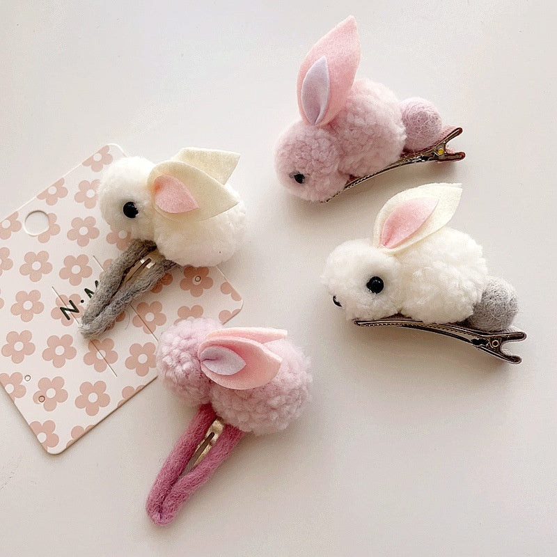 Cartoon Soft Cute Fur Ball Rabbit Hair Accessories Headdress