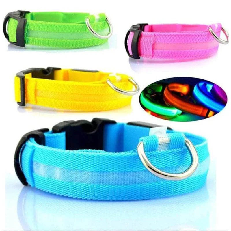🇺🇸 LED Adjustable Dog Collar – Blinking, Flashing, Light-Up Glow Safety Collar | Waterproof | USA Fast Shipping 🇺🇸