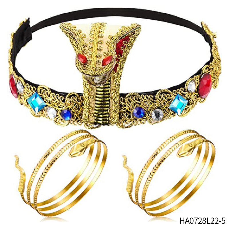 Headwear Female Egyptian Clothing Headband Pharaoh Sequined Hair Accessories