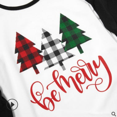 Be Merry Family Christmas Pajamas Matching Holiday Sleepwear Sets