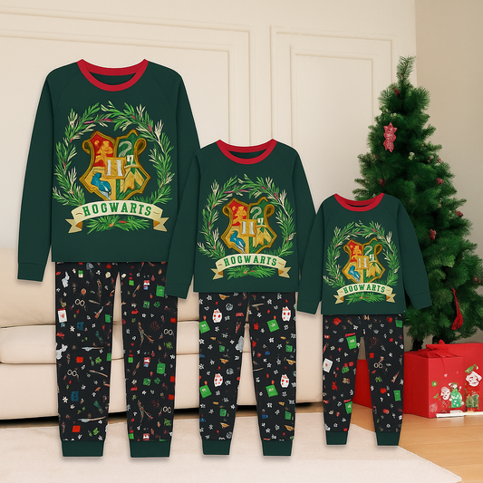 Matching Family Graphic Print Crew Neck Homewear Pj's