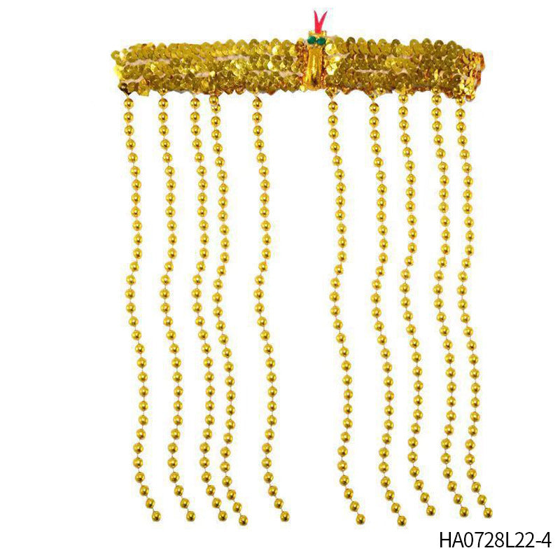 Headwear Female Egyptian Clothing Headband Pharaoh Sequined Hair Accessories