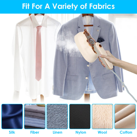 1200W Foldable Handheld Clothes Steamer & Iron – Portable Wrinkle Remover with Wet & Dry Modes