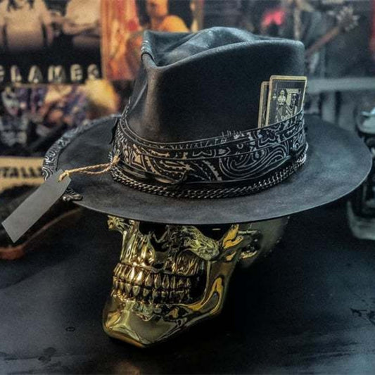 European And American Cowboy Hat Skull