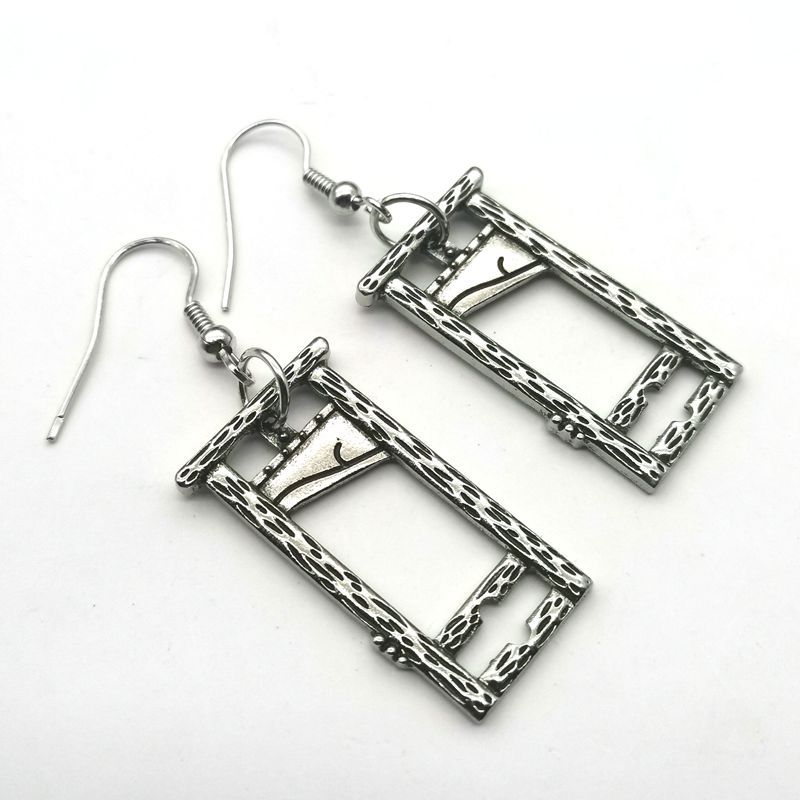 Guillotine  Gothic Earrings Halloween Vintage Nature