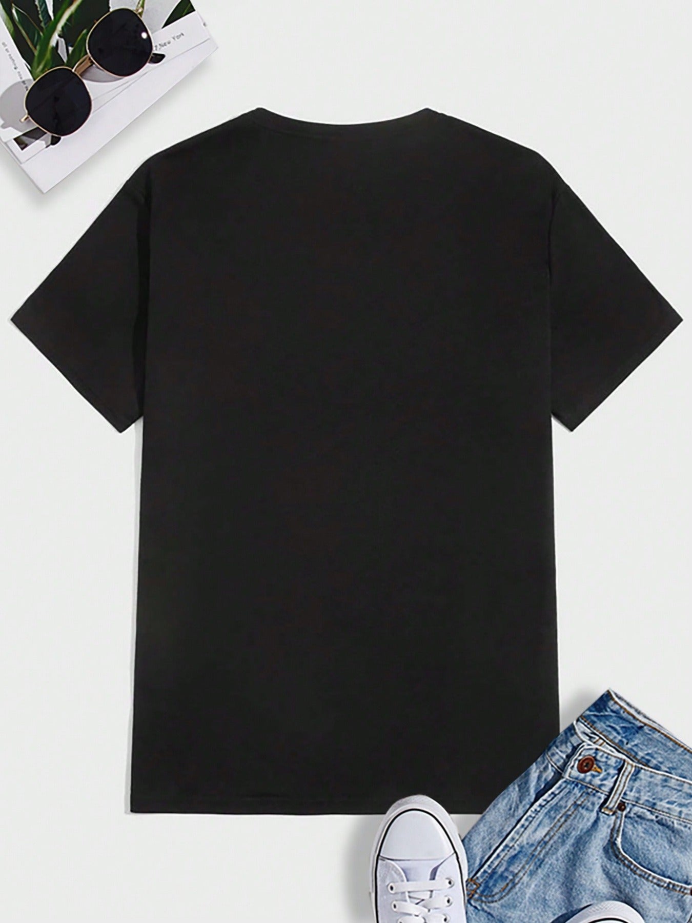 Halloween Boosch Printed Casual T-shirt, Men's Halloween Ghost Pumpkin T-shirt,