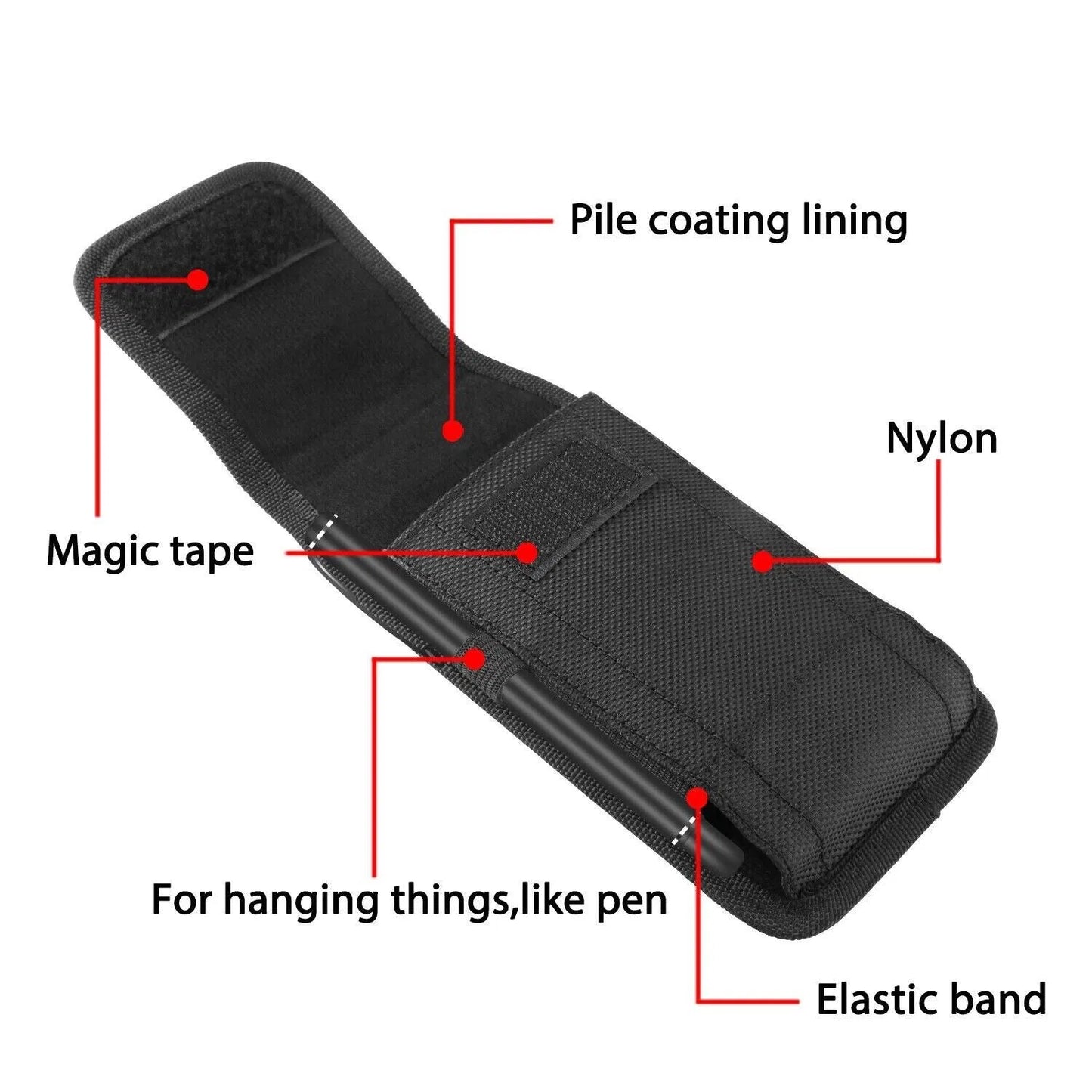 Vertical Cell Phone Holster Pouch Wallet Case With Belt Clip For