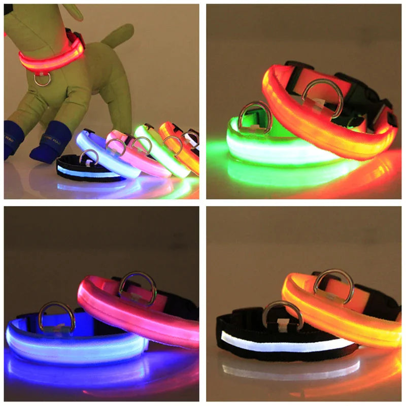 🇺🇸 LED Adjustable Dog Collar – Blinking, Flashing, Light-Up Glow Safety Collar | Waterproof | USA Fast Shipping 🇺🇸